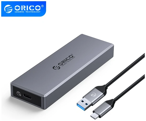 Orico Külső M.2 ház - CM2C3-GY (USB-C 3.1-> M.2 SATA Max.: 2TB, 10 Gbps, szürke)