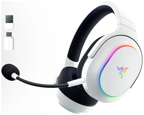 Razer Fejhallgató - Barracuda X Chroma White (Bluetooth, mikrofon, hangerőszabályzó, fehér)