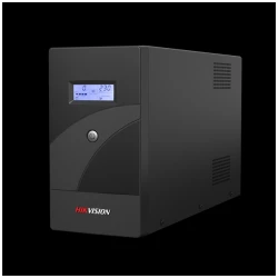 Hikvision Szünetmentes 2000VA - DS-UPS2000-R (4 Schuko, line-interaktív, USB, LCD, fekete)