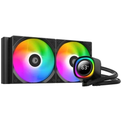 ID-Cooling CPU Water Cooler - FX240 TD (25dB; max. 98,54 m3/h; 2x12cm, A-RGB LED, fekete)