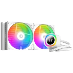 ID-Cooling CPU Water Cooler - FX240 TD WHITE (25dB; max. 98,54 m3/h; 2x12cm, A-RGB LED, fehér)