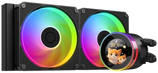 ID-Cooling CPU Water Cooler - Space SL240 V2 (25dB; max. 135,41 m3/h; 2x12cm, A-RGB LED, fekete)