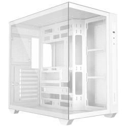 ID-Cooling Számítógépház - VIEW 510 WH (ablakos, venti nélkül, BTF, ATX, USB3.0, 1xUSB-C, fehér)