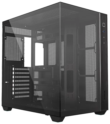 ID-Cooling Számítógépház - VIEW 510 (ablakos, venti nélkül, BTF, ATX, USB3.0, 1xUSB-C, fekete)