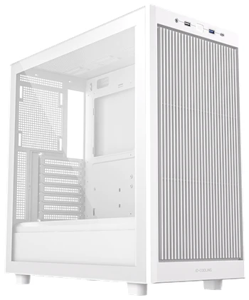 ID-Cooling Számítógépház - WARE 510 WH (ablakos, venti nélkül, ATX, USB3.0, 1xUSB-C, 1xUSB2.0, fehér)
