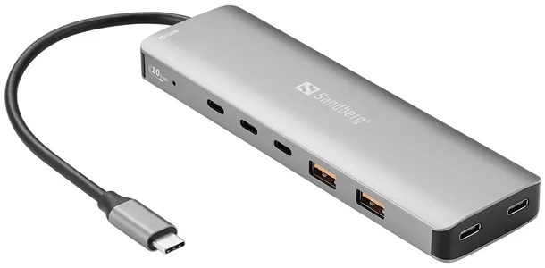 Sandberg USB Hub - USB-C to 5 x USB-C + 2 x USB-A 100W 1 Sandberg USB Hub - USB-C to 5 x USB-C + 2 x USB-A 100W