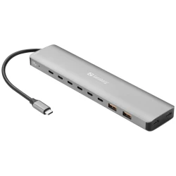 Sandberg USB Hub - USB-C to 8 x USB-C + 2xUSB-A 100W