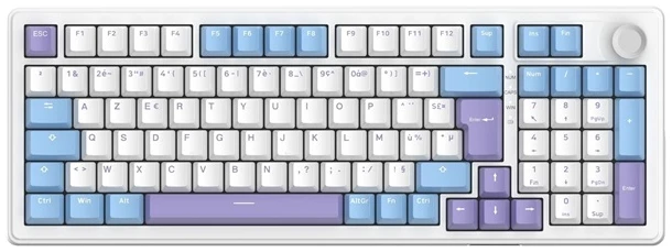 The G-Lab Vezeték nélküli Gamer Billentyűzet - KEYZ ELITE 400 WB/US (RGB, 2,4Ghz+BT+Wired, 1000Hz, USB, fehér-kék angol) 1 The G-Lab Vezeték nélküli Gamer Billentyűzet - KEYZ ELITE 400 WB/US (RGB, 2,4Ghz+BT+Wired, 1000Hz, USB, fehér-kék angol)