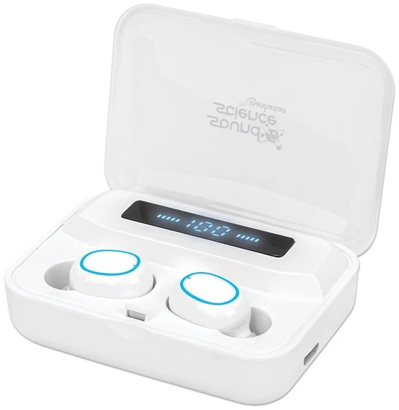 Manhattan Fülhallgató - Bluetooth 5.0 vezetéknélküli, mikrofon, hangerőszabályzó, Powerbank funkció, Fehér 1 Manhattan Fülhallgató - Bluetooth 5.0 vezetéknélküli, mikrofon, hangerőszabályzó, Powerbank funkció, Fehér