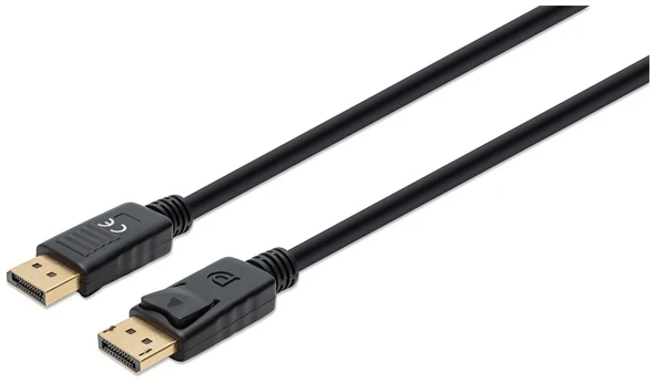 Manhattan Kábel - DisplayPort (DisplayPort 1.4, 4K@144hz, HDR, 1m, Fekete)