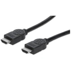 Manhattan Kábel - HDMI to HDMI (4K@60Hz, 3D, Shielded, 10m, Fekete)