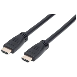 Manhattan Kábel - HDMI to HDMI (Ethernet HEC, ARC, 3D, 4K@60Hz, fali kábel, Shielded, 8m, Fekete)