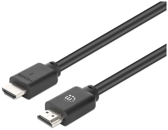 Manhattan Kábel - HDMI to HDMI (HDR, HEC, ARC, 4K@60Hz, HDR, HDCP 2.3, 1m, 18 Gbps Fekete)