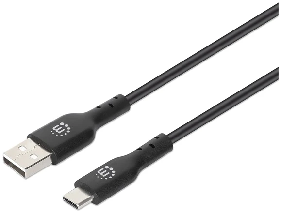 Manhattan Kábel - USB 2.0 Type-A to Type-C, 1m, Fekete 1 Manhattan Kábel - USB 2.0 Type-A to Type-C, 1m, Fekete