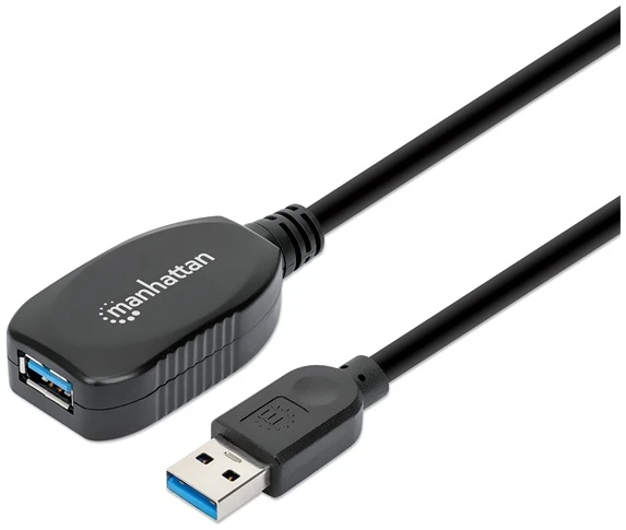 Manhattan Kábel - USB 3.0 Type-A aktív hosszabbító kábel, USB-A Male to USB-A Female, 5m