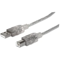 Manhattan Kábel - USB nyomtató kábel (USB2.0, 5m, Bézs)