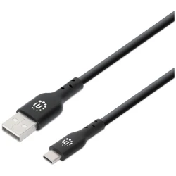 Manhattan Kábel - USB nyomtató kábel (USB2.0, USB-A - USB-B, 3m, Fekete)