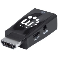 Manhattan Kábel átalakító - HDMI to VGA Micro Converter, Fekete