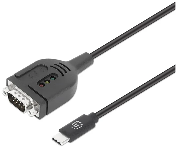 Manhattan Kábel átalakító - USB-C to Serial DB9 / RS232 Adapter Cable, 1m