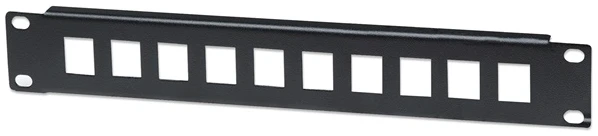 Manhattan Patch panel - Üres patch panel, 10 portos, 10" 1U, Fekete