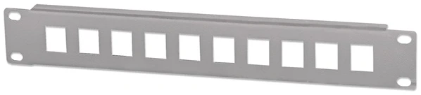 Manhattan Patch panel - Üres patch panel, 10 portos, 10" 1U, Szürke