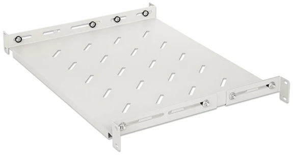 Manhattan Rackszekrény polc - 714112 (19", 1U, fix rögzítés, változtatható sínekkel: 550 - 750 mm mély, 20kg, szürke) 1 Manhattan Rackszekrény polc - 714112 (19", 1U, fix rögzítés, változtatható sínekkel: 550 - 750 mm mély, 20kg, szürke)