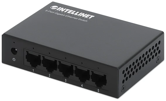 Manhattan Switch - 5 port, 1Gbps, fém ház, IEEE 802.3az, Fekete 1 Manhattan Switch - 5 port, 1Gbps, fém ház, IEEE 802.3az, Fekete