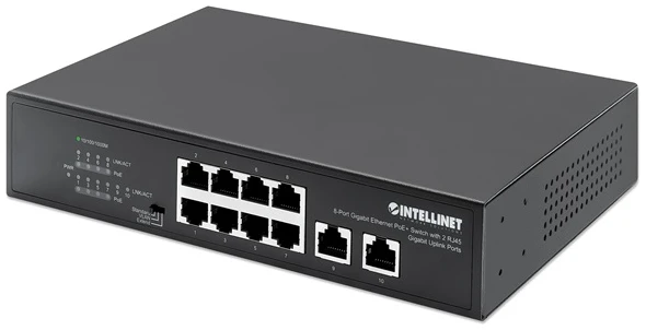 Manhattan Switch PoE - 8 port, 8db 1Gbps PoE+ + 2 db 1Gbps Uplink, 120W 1 Manhattan Switch PoE - 8 port, 8db 1Gbps PoE+ + 2 db 1Gbps Uplink, 120W