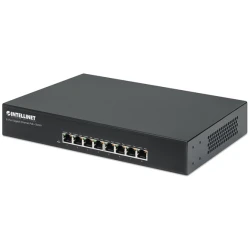 Manhattan Switch PoE - 8 port, 8db 1Gbps PoE+, rack, 802.3at/af, 140W