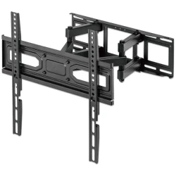 Manhattan TV állvány - Fali, dönthető, forgatható, szintezhető, TV állvány Fekete (max.VESA:400x400)(32"-70"-ig)