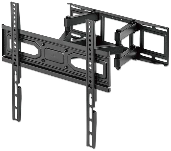 Manhattan TV állvány - Fali, dönthető, forgatható, szintezhető, TV állvány Fekete (max.VESA:400x400)(32"-70"-ig)