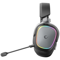 Rampage Fejhallgató - RETSU (1000mAh, Bluetooth+kábel+2,4Ghz, mikrofon, hangerőszabályzó, nagy-párnás, RGB, fekete)