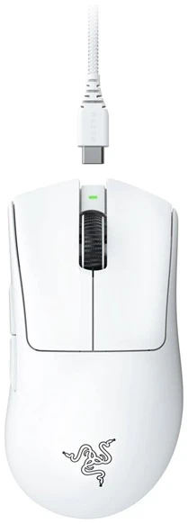 Razer Egér - DeathAdder V3 Pro White (Optikai, 30000DPI, 5 gomb, fehér)