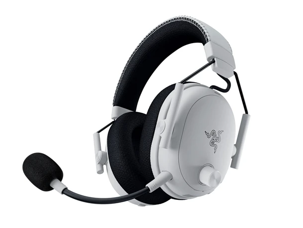 Razer Fejhallgató - Blackshark V3 Pro White (Bluetooth, mikrofon, hangerőszabályzó, fehér)
