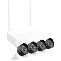 Tenda wifi csőkamera szett - K4W-3TC (4x 3MP, H265, mikr., IR30m +FullColor, 1x NVR 4csat, USB, RJ45)