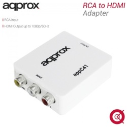 APPROX Átalakító - RCA to HDMI adapter (1080p / 60Hz, 720p / 60Hz)