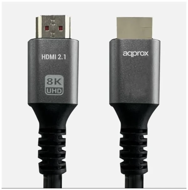 APPROX Kábel - HDMI 2.1 kábel apa/apa 2m (UHD 8K, 4K, FHD, aranyozott, HDR10, HDCP 2.2, Dolby TrueHD, ARC)