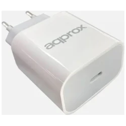 APPROX Telefontöltő - 1db USB-C, 5VDC/3A or 9VDC/2.22A or 12V/1.67A, Fehér