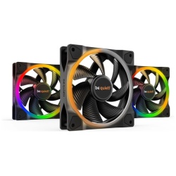 Be Quiet! Cooler 12cm - LIGHT WINGS 120mm PWM Triple-Pack (RGB, 1700rpm, 20,6dB, fekete)