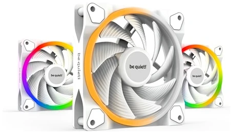 Be Quiet! Cooler 12cm - LIGHT WINGS WHITE 120mm PWM high-speed Triple-Pack (RGB, 2500rpm, 31dB, fehér)