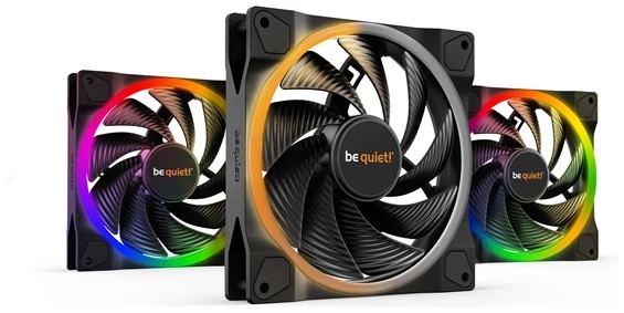 Be Quiet! Cooler 14cm - LIGHT WINGS 140mm PWM high-speed Triple-Pack (RGB, 2200rpm, 31dB, fekete)