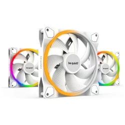Be Quiet! Cooler 14cm - LIGHT WINGS WHITE 140mm PWM Triple Pack (RGB, 1700rpm, 20,6dB, fehér)