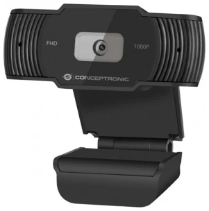 Conceptronic Webkamera - AMDIS04B (1920x1080 képpont, 2 Megapixel, 30 FPS, USB 2.0, univerzális csipesz, mikrofon)