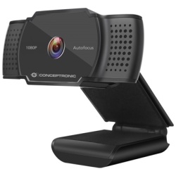 Conceptronic Webkamera - AMDIS06B (2592x1944 képpont, Auto-fókusz, 30 FPS, USB 2.0, univerzális csipesz, mikrofon)