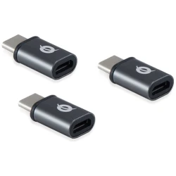Conceptronic átalakító - DONN05G 3-Pack (3db USB-C to Micro USB, fekete)