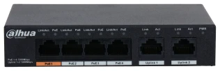 Dahua switch PoE - PFS3006-4GT-60 (4x 1Gbps PoE + 2x 1Gbps uplink, 60W)