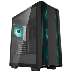 DeepCool Számítógépház - CC560 V2 (fekete, ablakos, 4x12cm LED venti, Mini-ITX / Micro-ATX / ATX, 1xUSB3.0, 1xUSB2.0)