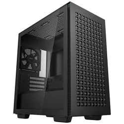 DeepCool Számítógépház - CH370 (fekete, ablakos, 1x12cm ventilátor, Mini-ITX / Micro-ATX, 2xUSB3.0)