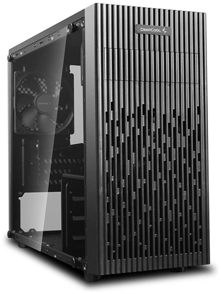 DeepCool Számítógépház - MATREXX 30 (fekete, fekete belső, ablakos, 1x12cm ventilátor, mATX, 1xUSB3.0, 1xUSB2.0)