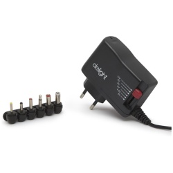 Delight univerzális adapter (55056B), DC 3-12V, 1,5A, 6db cserélhető dugó